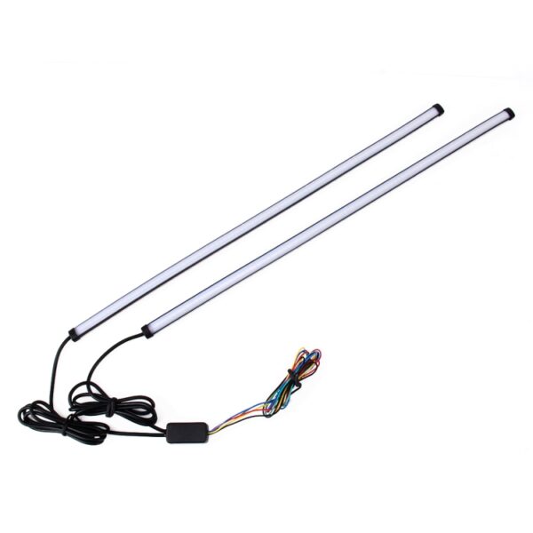 45cm 12W 3014-SMD LED 720LM Autolamp Richtingaanwijzer Auto Reverse Lamp Dagrijlichtbron (Wit Licht + Geel Licht) - Afbeelding 2