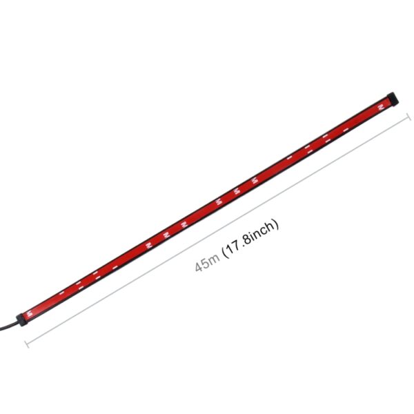 45cm 12W 3014-SMD LED 720LM Autolamp Richtingaanwijzer Auto Reverse Lamp Dagrijlichtbron (Wit Licht + Geel Licht) - Afbeelding 4