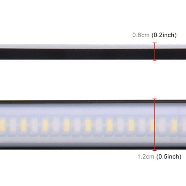 45cm 12W 3014-SMD LED 720LM Autolamp Richtingaanwijzer Auto Reverse Lamp Dagrijlichtbron (Wit Licht + Geel Licht) - Afbeelding 5