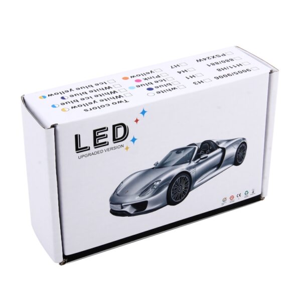 2 STUKS H1 DC 12V 6W 6000K + 3500K auto-led-mistlampen met dubbelzijdige COB-lampen (wit licht + geel licht) - Afbeelding 5