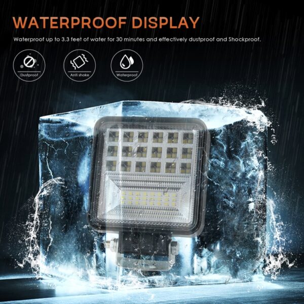 2 STKS 4 inch 20 W Spot / Schijnwerper Wit Licht Vierkante Waterdichte Auto SUV Werklampen Spotlight Led-lampen, DC 9-30 V - Afbeelding 7