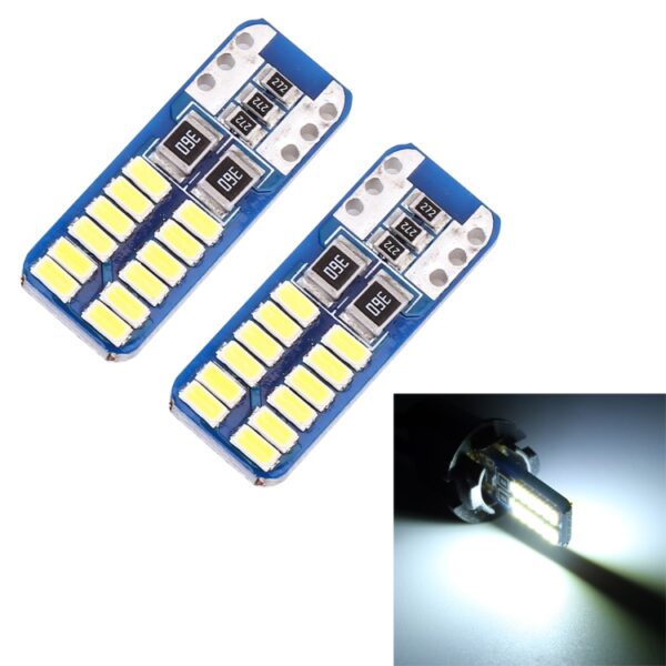 2 STUKS T10 / W5W / 168/194 DC12V 1.4W 6000K 90LM 12LEDs SMD-3014 Auto Leeslamp Klaring Licht, met Decoder