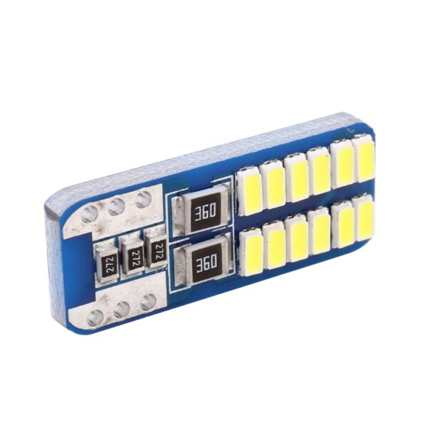 2 STUKS T10 / W5W / 168/194 DC12V 1.4W 6000K 90LM 12LEDs SMD-3014 Auto Leeslamp Klaring Licht, met Decoder - Afbeelding 3