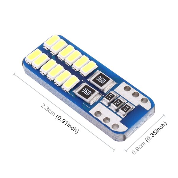 2 STUKS T10 / W5W / 168/194 DC12V 1.4W 6000K 90LM 12LEDs SMD-3014 Auto Leeslamp Klaring Licht, met Decoder - Afbeelding 4