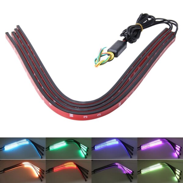 Knipperlichten 15W LED Car in The Network Lights One Drag Four Emblem Eyes Dagrijverlichting LED Universal Car Warning Stroboscoop Flitslicht Car in The Network Decoratieve ridderlichten, kabellengte: 75cm