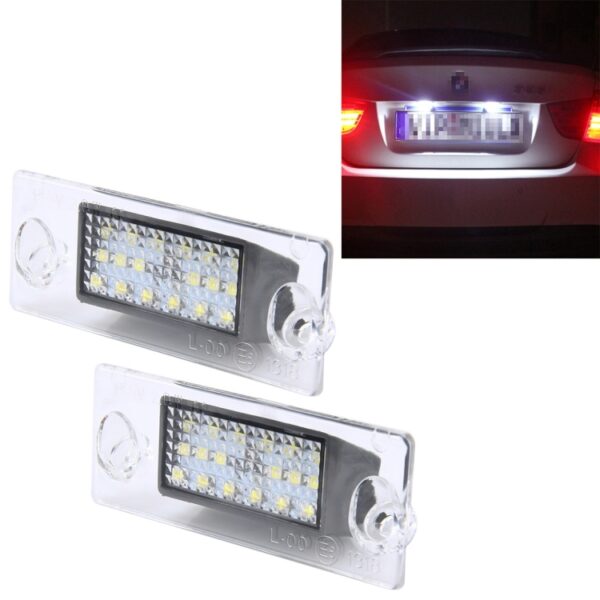 2 STUKS Kentekenverlichting met 18 SMD-3528 Lampen voor Audi, 2W 120LM, DC12V (Wit Licht)
