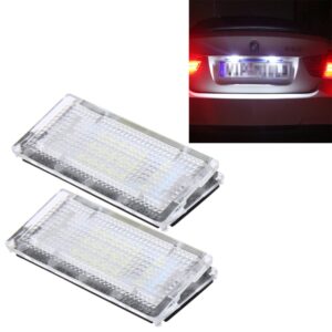 2 STUKS Kentekenverlichting met 18 SMD-3528 Lampen voor BMW E46 4D 1998-2003, 2W 120LM, 6000K, DC12V (Wit Licht)