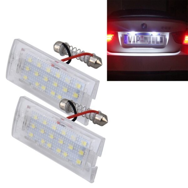 2 STKS Kentekenverlichting met 18 SMD-3528 Lampen voor BMW E53 (X5), 2 W 120LM, 6000 K, DC12V (Wit Licht)