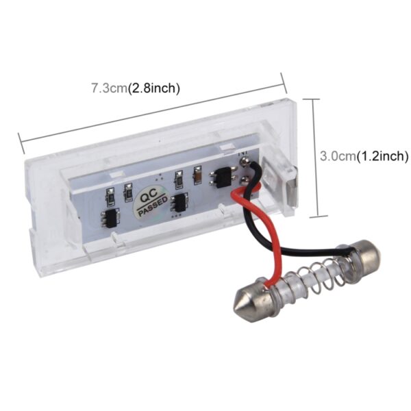 2 STKS Kentekenverlichting met 18 SMD-3528 Lampen voor BMW E53 (X5), 2 W 120LM, 6000 K, DC12V (Wit Licht) - Afbeelding 3
