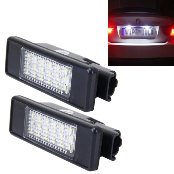 2 STUKS Kentekenverlichting met 24 SMD-3528 Lampen voor Peugeot Citroen (Wit Licht)