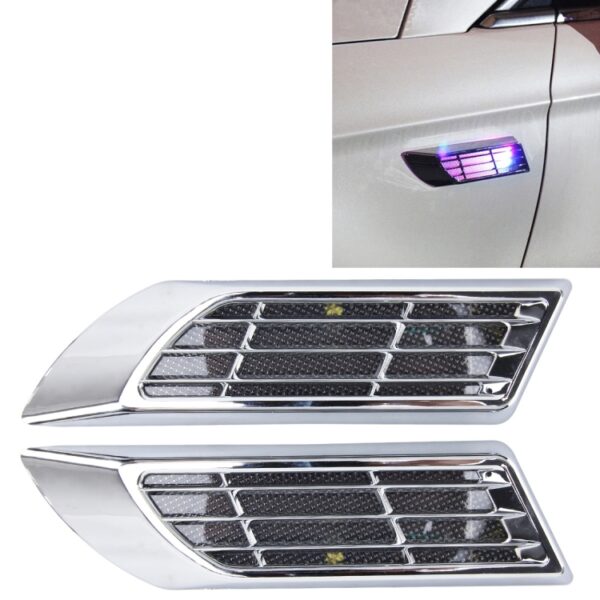 2 STKS Auto Body Side Solar Decoratieve Kleurrijke Strobe Waarschuwing Outlet Light