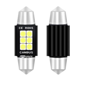 2 STUKS 39mm DC12V-24V 3W 6000K 660LM 6LEDs SMD-3030 Auto Leeslamp / Kentekenverlichting