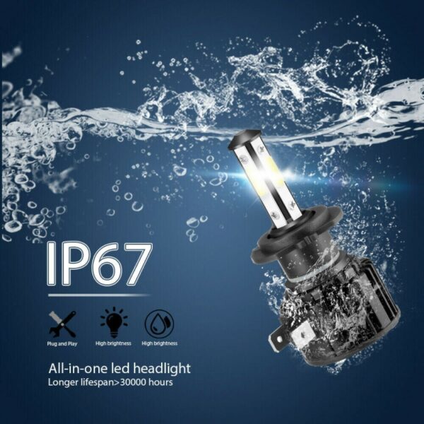F8 H7 2 STUKS 22 W 3000LM 6000 K Vier Side DOB LED Koplamp Mistlampen Grootlicht Conversie Kit DC 9-32 V - Afbeelding 11