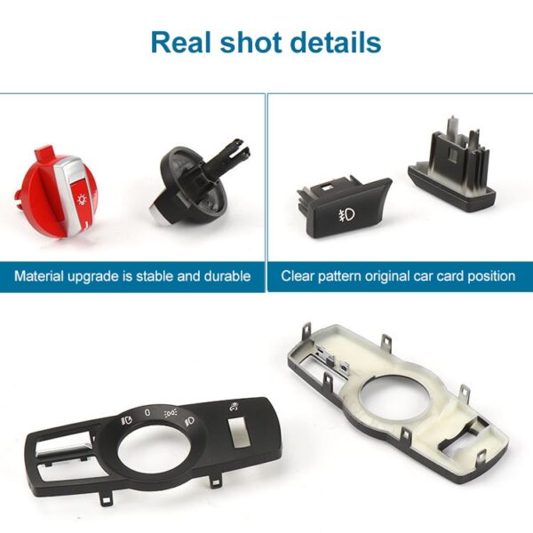 Auto voorste mist lichtschakelaar knopknop voor BMW 5-serie 2010-2017, links rijden - Afbeelding 4