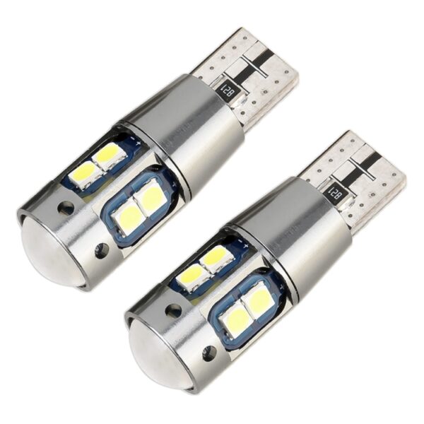 2 STUKS T10 DC12V / 2.3W / 6000K / 180LM 10LEDs SMD-3030 Auto Klaring Licht, met decodering - Afbeelding 2