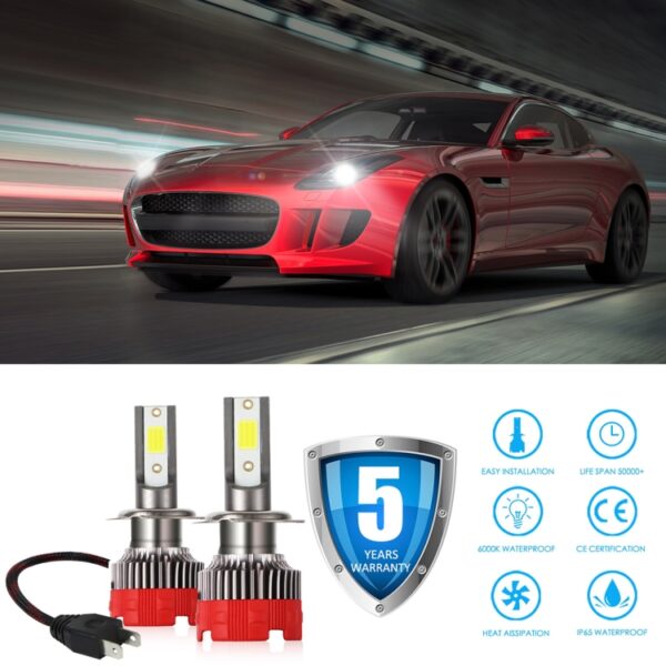 2 STKS EV18 H7 DC9-30V 20 W 6000 K 2500LM Auto LED Koplamp Lampen - Afbeelding 11