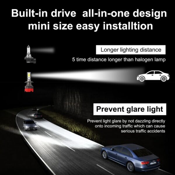 2 STKS EV18 H7 DC9-30V 20 W 6000 K 2500LM Auto LED Koplamp Lampen - Afbeelding 9