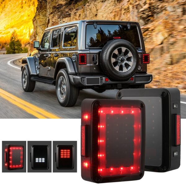 2 STUKS Auto Angel Eye Achteruitrijlichten / Turn Licht / Achterlicht voor US Versie Jeep Wrangler JK 2007-2017