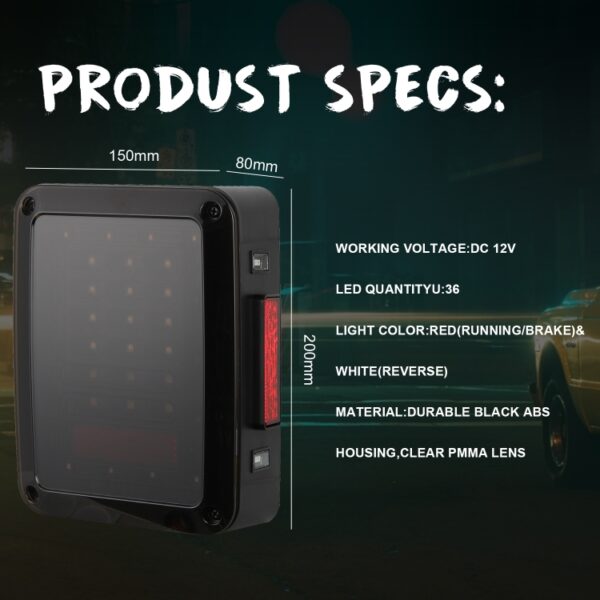 2 STUKS Auto Angel Eye Achteruitrijlichten / Turn Licht / Achterlicht voor US Versie Jeep Wrangler JK 2007-2017 - Afbeelding 4