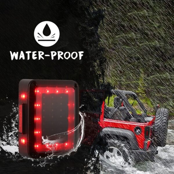 2 STUKS Auto Angel Eye Achteruitrijlichten / Turn Licht / Achterlicht voor US Versie Jeep Wrangler JK 2007-2017 - Afbeelding 8
