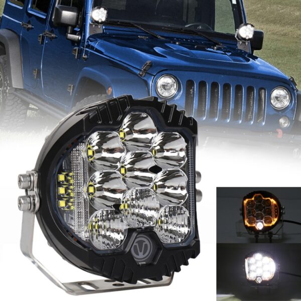 5 inch DC12V-24V 5000LM 6500K 50W auto LED-koplamp voor Jeep Wrangler / Harley