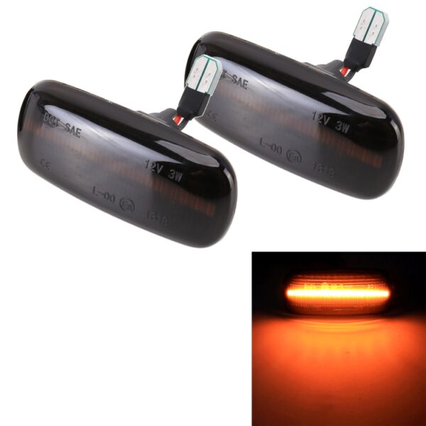 2 STKS DC12V / 3 W Auto LED Dynamische Blinker Zijlichten Stromend Water Richtingaanwijzer voor Audi, geel Licht