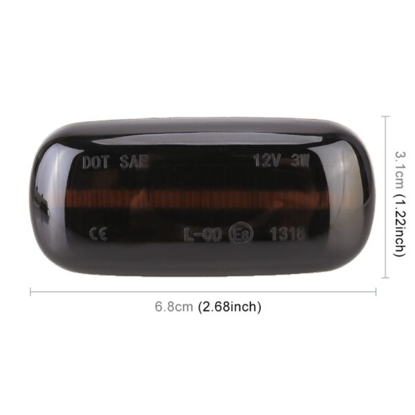 2 STKS DC12V / 3 W Auto LED Dynamische Blinker Zijlichten Stromend Water Richtingaanwijzer voor Audi, geel Licht - Afbeelding 4