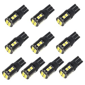 10 STKS T10 / 168/194 DC12V / 1W / 6000K / 60LM Auto Decodering Klaring Lichten met 12LEDs SMD-3030 Lampkralen
