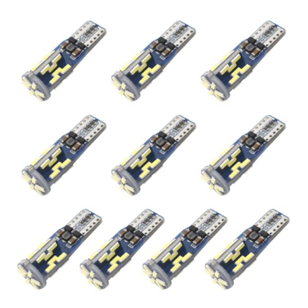 10 STKS T10 DC12V / 3W / 6000K / 180LM Auto Canbus-decodering LED-opruimverlichting met 30LEDs SMD-4041 Lampkralen