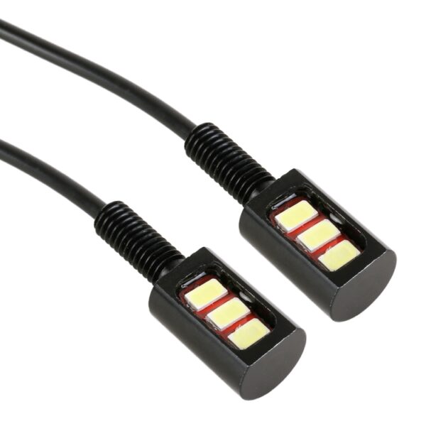 1 paar DC12V 0,4 W 3 LEDs SMD-5630 auto / motorfiets kentekenverlichting, kabellengte: 27 cm, DC12V 0.4W - Afbeelding 3