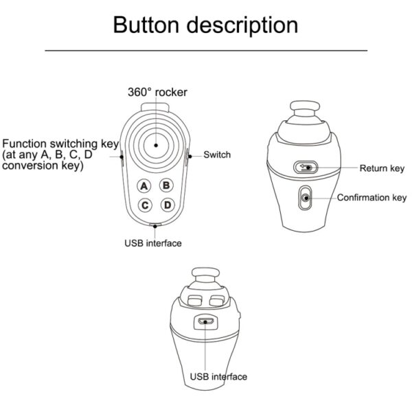 R1 Bluetooth Mini Ring Game Handle Controller Grip Game Pad - Afbeelding 5