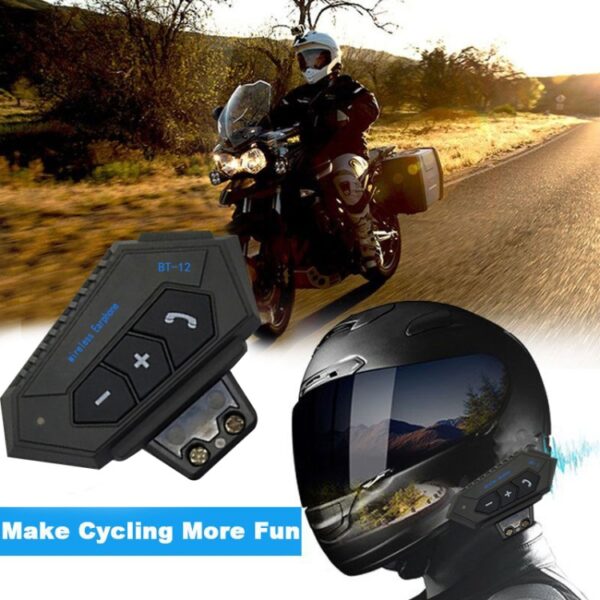 BT12 Motorhelm Bluetooth-headset Motorintercom Bluetooth-headset - Afbeelding 6