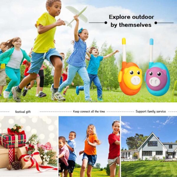 1 paar Retevis RB16 US Frequency FRS467 1CHS Licentievrije Cartoon Kinderen Handheld Walkie Talkie - Afbeelding 7
