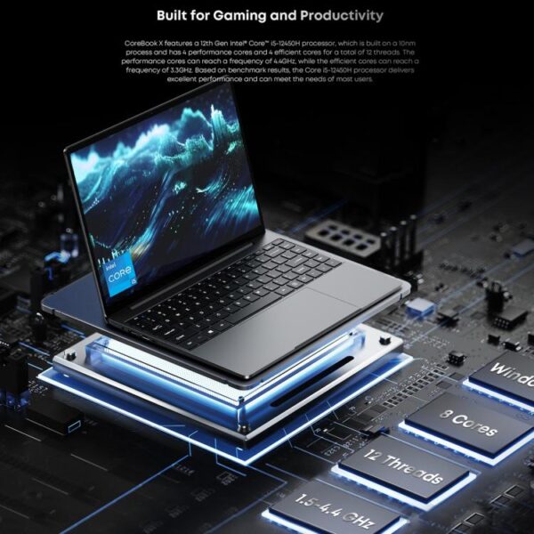 CHUWI CoreBook X 14 inch laptop, Windows 11 Intel 12e generatie Core i5-1235U Deca Core, i5-12450H 16GB+512GB - Afbeelding 5