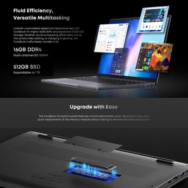 CHUWI CoreBook X 14 inch laptop, Windows 11 Intel 12e generatie Core i5-1235U Deca Core, i5-12450H 16GB+512GB - Afbeelding 7