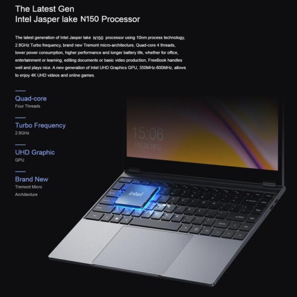 CHUWI FreeBook 13,5-inch yogalaptop, Windows 11 Intel Alder Lake-N N100 Quad Core, FreeBook 12GB+512GB - Afbeelding 7