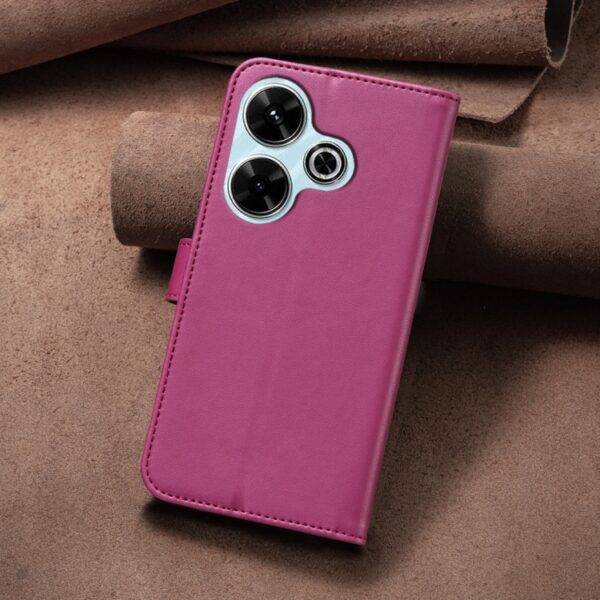 Leren telefoonhoesje met vier bladen in reliëf, For Xiaomi Poco M6 4G / Redmi 13 4G, For Xiaomi Redmi A3, For Xiaomi Redmi Note 13 Pro 4G Global, For Xiaomi Redmi Note 13 4G Global, For Xiaomi Redmi Note 13, For Xiaomi Redmi 13C... - Afbeelding 3