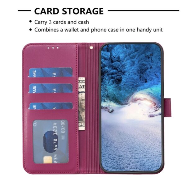 Leren telefoonhoesje met vier bladen in reliëf, For Xiaomi Poco M6 4G / Redmi 13 4G, For Xiaomi Redmi A3, For Xiaomi Redmi Note 13 Pro 4G Global, For Xiaomi Redmi Note 13 4G Global, For Xiaomi Redmi Note 13, For Xiaomi Redmi 13C... - Afbeelding 4