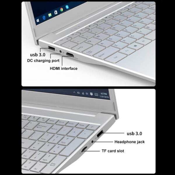 V8 15,6 inch ultradunne laptop, Windows 10 Intel-processor N95 Quad Core, 32GB+128GB, 32GB+256GB, 32GB+512GB, 32GB+1TB, 32GB+2TB - Afbeelding 11
