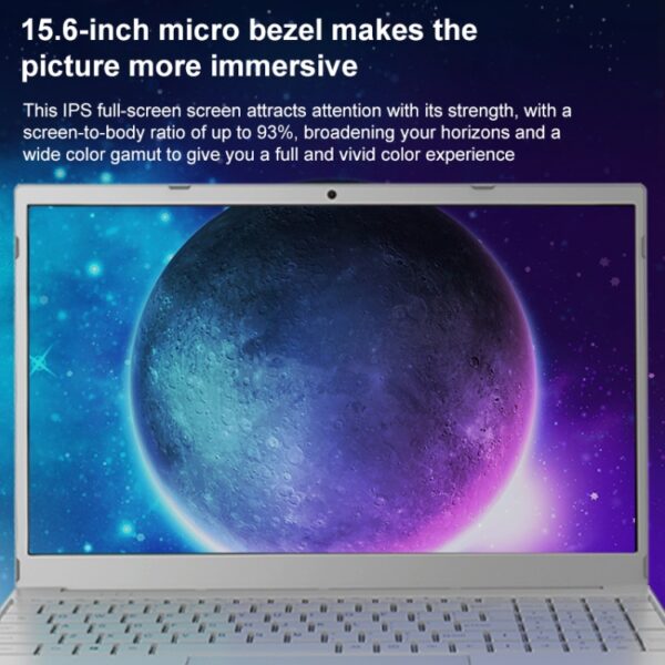 V8 15,6 inch ultradunne laptop, Windows 10 Intel-processor N95 Quad Core, 32GB+128GB, 32GB+256GB, 32GB+512GB, 32GB+1TB, 32GB+2TB - Afbeelding 3