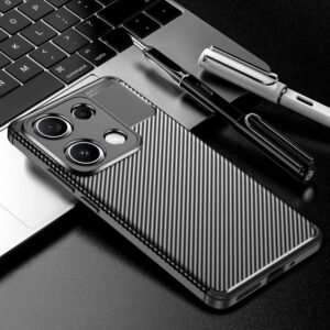 Koolstofvezeltextuur Schokbestendig TPU-telefoonhoesje, For Redmi Note 14S 4G, For Redmi K80 Pro, For Redmi K80, For Redmi Note 14 Pro 4G, For Redmi Note 14 4G 163.25mm, For  Redmi 14C 4G, For Redmi K70 Ultra, For Xiaomi Redmi 13 4G