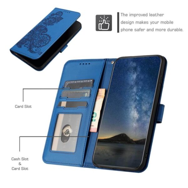 Datura Bloem Geëmbosseerd Flip Leren Telefoonhoesje, For Redmi Turbo 4 Pro / Xiaomi Poco F7, For Redmi A5 4G 171.7mm / Xiaomi Poco C71, For Redmi Note 14 4G 164.84mm, For Redmi Turbo 4 / Xiaomi Poco X7 Pro, For Redmi Note 14 Pro 4G... - Afbeelding 4