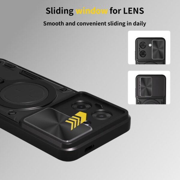 CD-textuur schuifbare nokkenaschild magnetische houder telefoonhoesje, For Redmi A5 4G 173.3mm, For Redmi A5 4G 171.7mm, For Redmi Note 14 4G 164.48mm, For Redmi K80 Pro, For Redmi K80, For Redmi Note 14 Pro 4G, For Redmi Note 14 5G... - Afbeelding 4