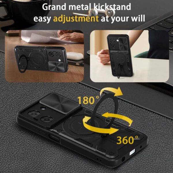 CD-textuur schuifbare nokkenaschild magnetische houder telefoonhoesje, For Redmi A5 4G 173.3mm, For Redmi A5 4G 171.7mm, For Redmi Note 14 4G 164.48mm, For Redmi K80 Pro, For Redmi K80, For Redmi Note 14 Pro 4G, For Redmi Note 14 5G... - Afbeelding 6