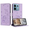 Geëmbosseerd Kitten Telefoon Leren Hoesje met Lanyard, For Redmi Note 13 5G Global, For Redmi Note 13 Pro+ 5G Global, For Redmi K60 Ultra, For Redmi 12 4G / Note 12R, For Redmi Note 12 Turbo, For Redmi Note 12S 4G Global, For Redmi Note 12 Pro 4G...