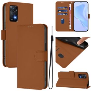 Skin Feel effen leren telefoonhoesje met koord, For Redmi Note 11 Pro 4G Global, For Redmi Note 12 4G Global, For Redmi A1 4G Global / A2 4G, For Redmi Note 12 Explorer, For Redmi Note 12 Pro Speed
