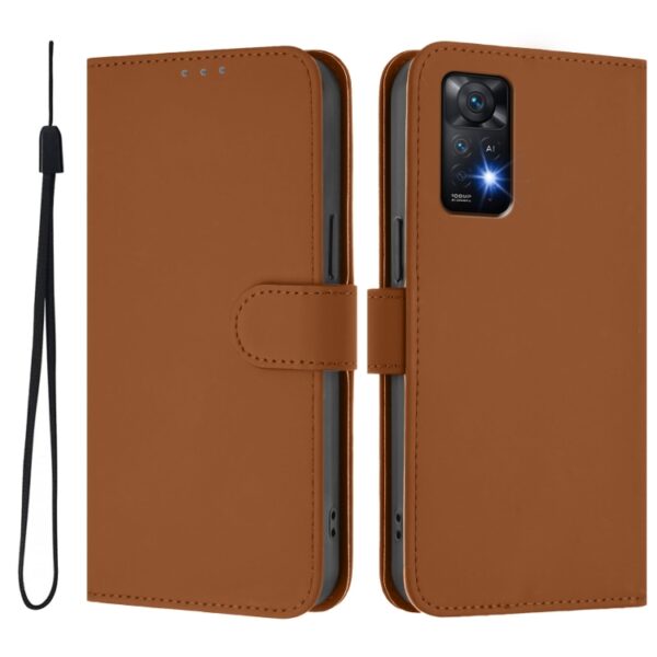 Skin Feel effen leren telefoonhoesje met koord, For Redmi Note 11 Pro 4G Global, For Redmi Note 12 4G Global, For Redmi A1 4G Global / A2 4G, For Redmi Note 12 Explorer, For Redmi Note 12 Pro Speed - Afbeelding 2