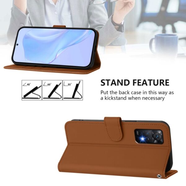 Skin Feel effen leren telefoonhoesje met koord, For Redmi Note 11 Pro 4G Global, For Redmi Note 12 4G Global, For Redmi A1 4G Global / A2 4G, For Redmi Note 12 Explorer, For Redmi Note 12 Pro Speed - Afbeelding 3
