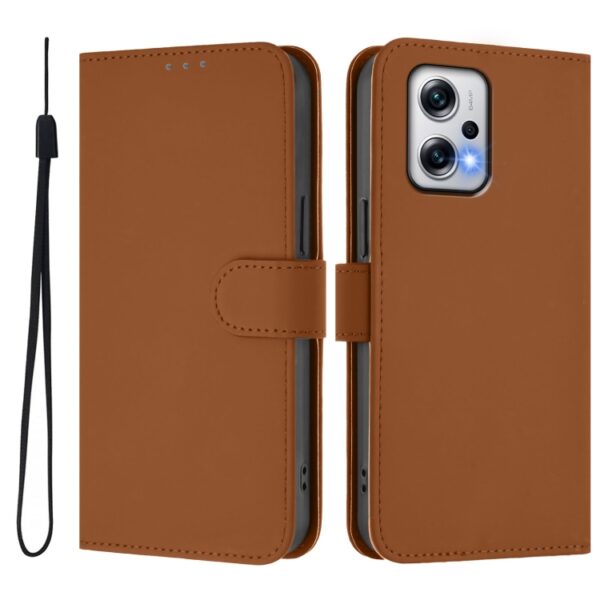 Skin Feel effen leren telefoonhoesje met koord, For Redmi Note 11T Pro+ 5G, For Redmi Note 12 Turbo 5G, For Redmi K60 / K60 Pro, For Redmi Note 11 4G Global, For Redmi A1+ 4G / A2+ - Afbeelding 2