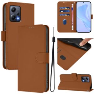 Skin Feel effen leren telefoonhoesje met koord, For Redmi Note 12 5G Global, For Redmi 12C / 11A, For Redmi 10 5G / Note 11E 5G, For Redmi K50 Ultra, For Redmi Note 10 4G / Note 10S 4G